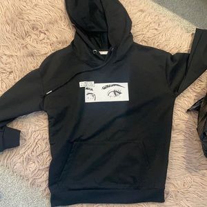 Romwe Big eyes Hoodie (Black) size small